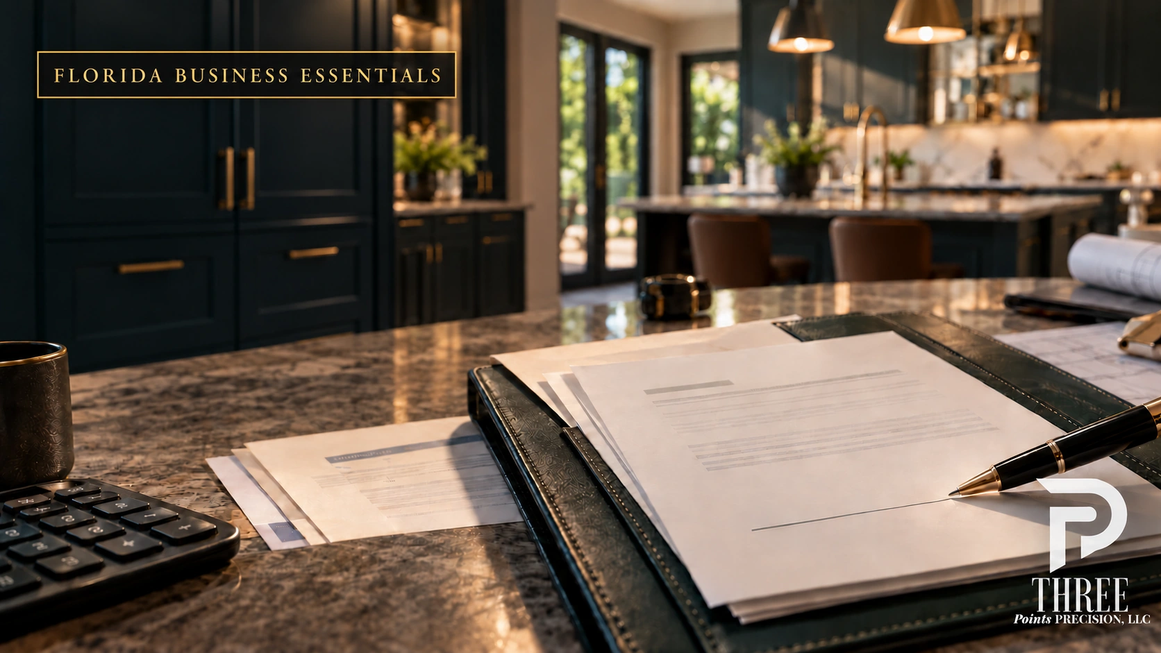 Paid in Full, Still at Risk Florida Business Essentials cover with residential project paperwork